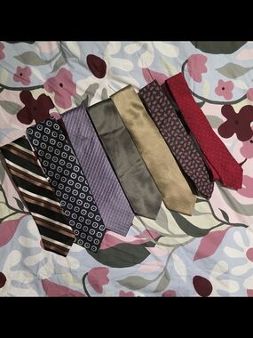 Men's Assorted Necktie - Multi-Color Pack, 6 Silk, One Polyester.